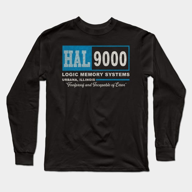 HAL 9000 2001 A Space Odyssey Worn Long Sleeve T-Shirt by Alema Art